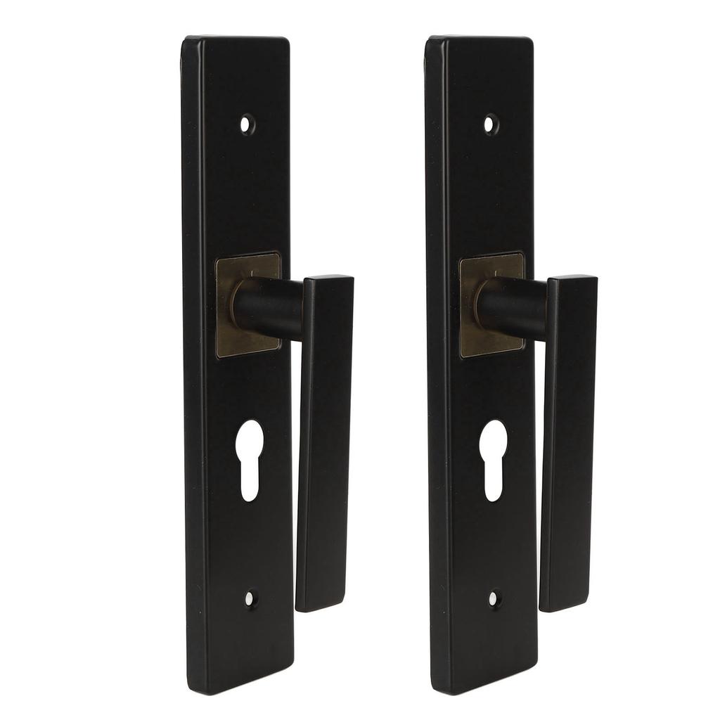Bedroom Lock Set Household Interior Room Toilet Silent Aluminium Alloy with Handle Black Gold