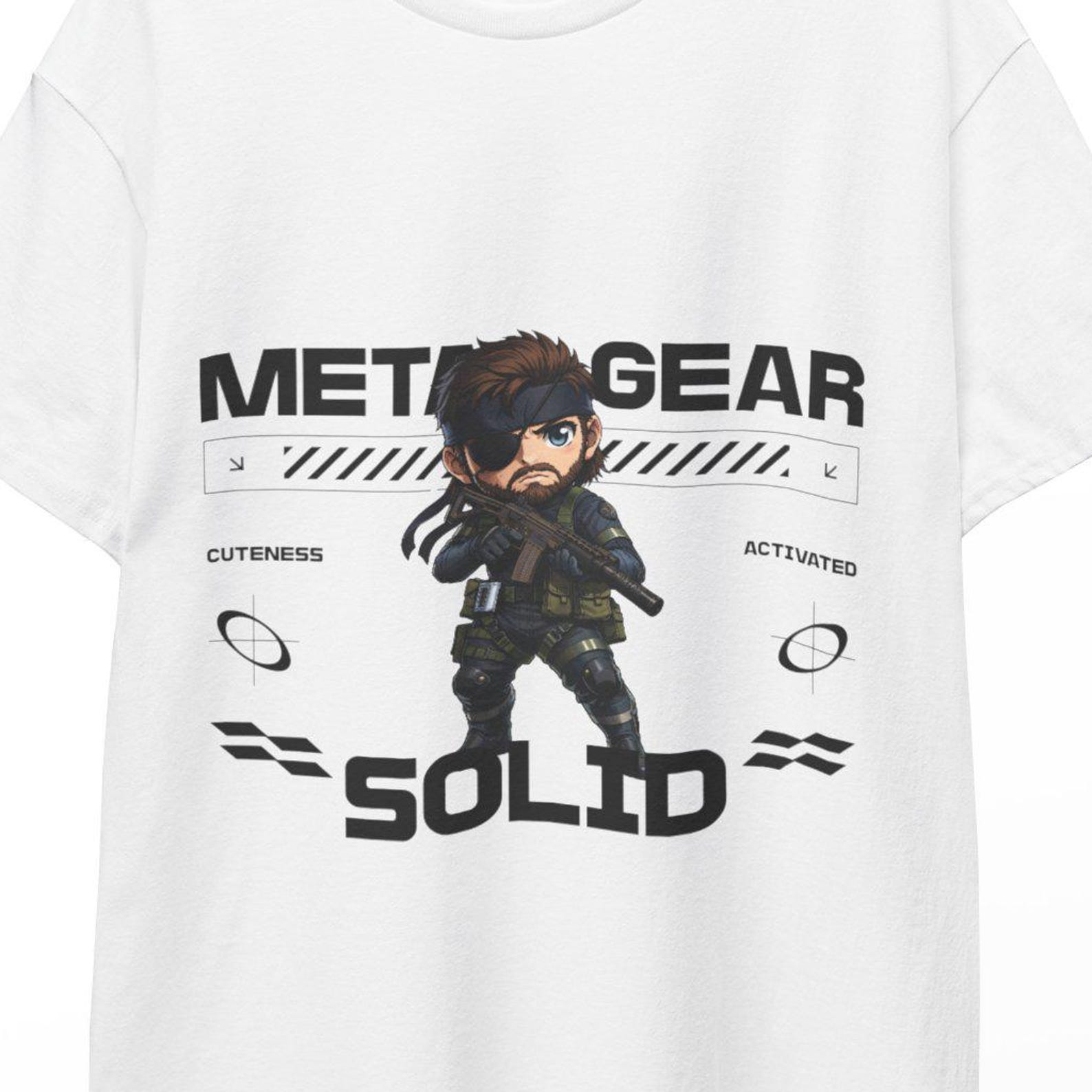 Metal Gear Solid Shirt Art Solid Snake Graphic Tee MGS Metal Gear Solid Video Game Shirt Retro Snake Design Classic MGS Iconic Art Tee 2XL