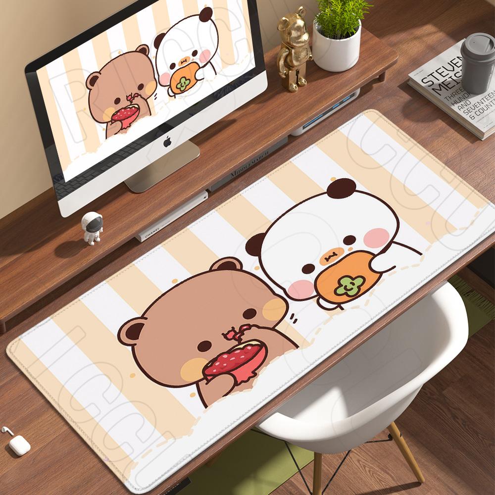 HD Cute BuBu DuDu Cartoon Mouse Pad Large Computer Gaming Stitch Edge Keyboard XXL Rubber Antislip Base PC Accessories Desk mat