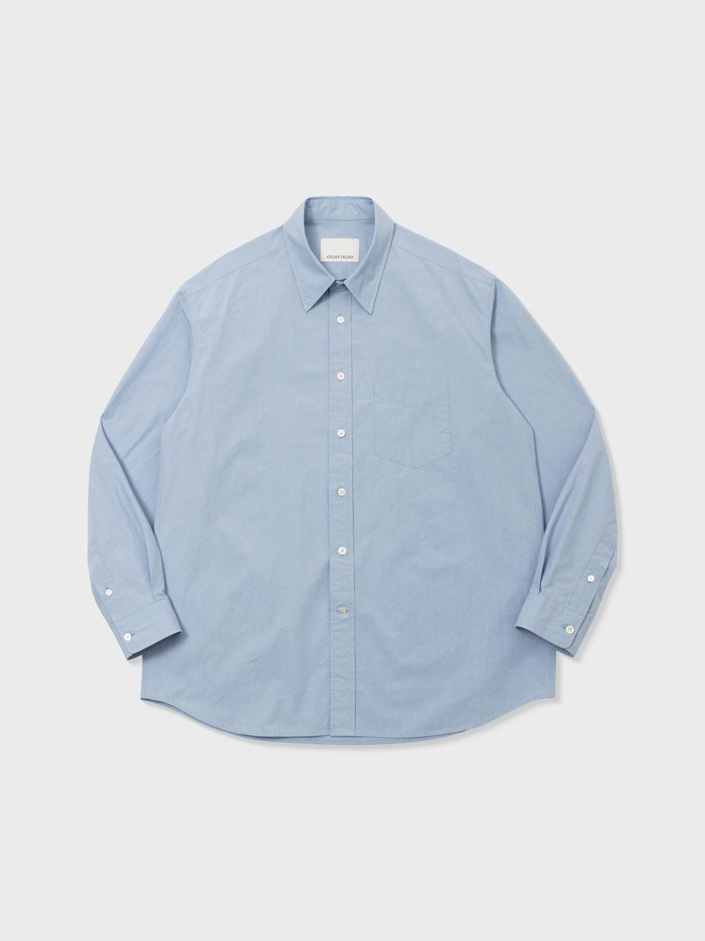Atelier Deldio Cotton Typewriter Comfort Shirt (Sax Blue) Xl