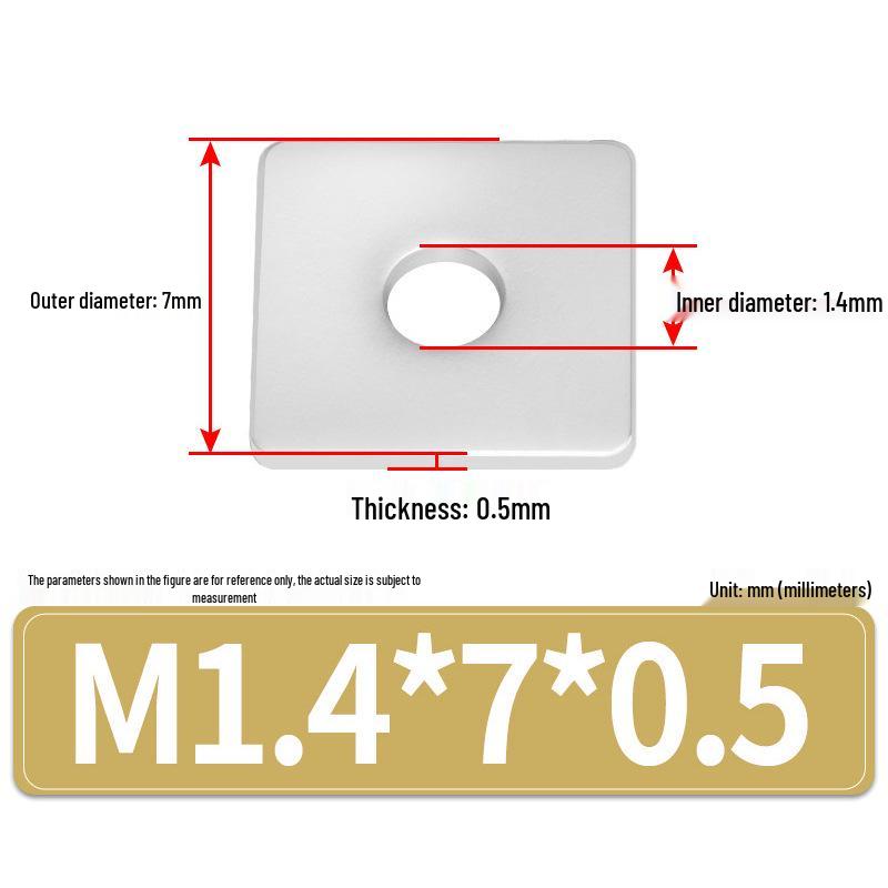304 Stainless Steel Thickened Square Flat Washers M4-M24