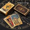 Waterproof Black PVC Tarot Cards - Colorful 78 Card Deck for Board Games