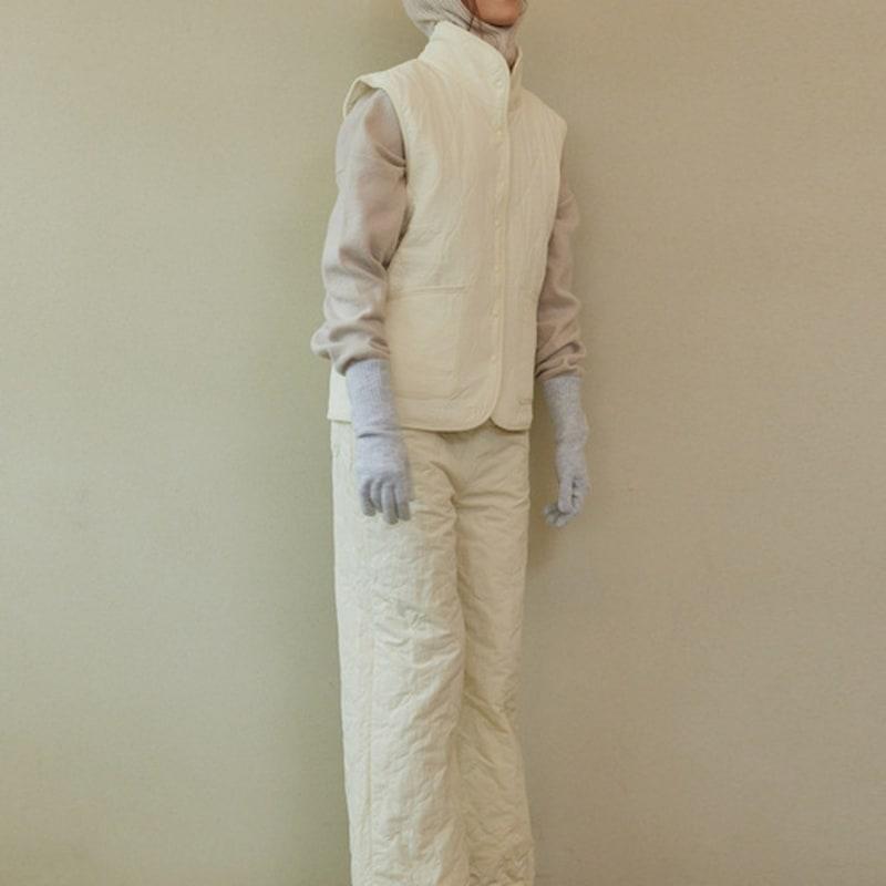Atempo WOOL KNIT GLOVES_ivory Blue