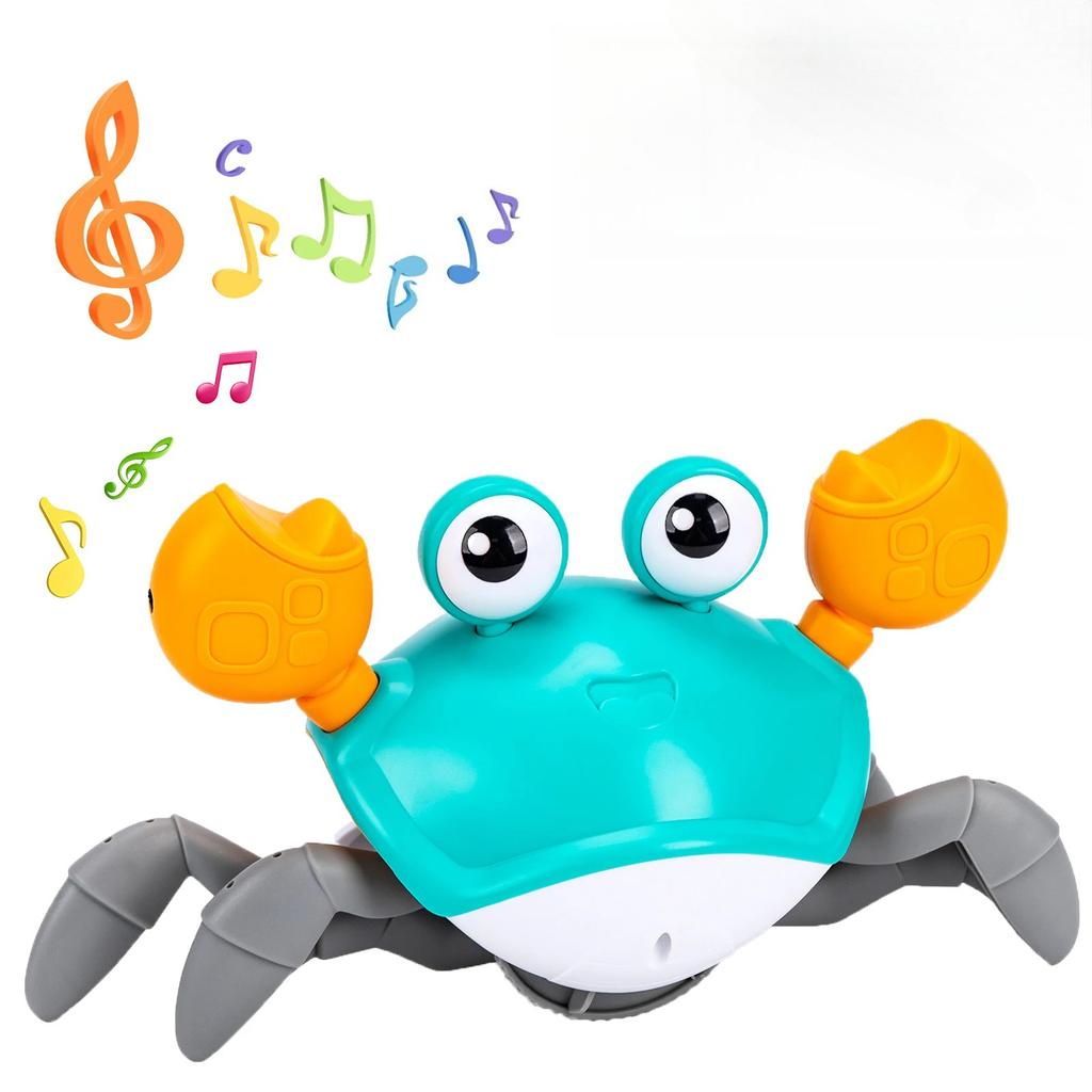 Dancing Crawling Crab Run Away Toys Kids Electronic USB Charging Interactive Toddler Tummy Time Toys