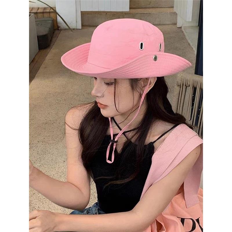 Mountaineering Hat Camping Hat Spring And Summer Waterproof Fisherman Hat Female Sunscreen Outdoor Western Denim Nylon Quick Drying Hat