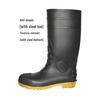 PVC Steel Toe Anti-Slip Safety Boots: Smash, Puncture, Static Resistant, Acid & Alkali Proof, High-Top Protective Work Wear.