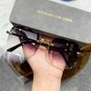 Square Rimless Sunglasses Women Luxury Brand Designer Summer Red Glasses UV400 Shades Fashion Unisex