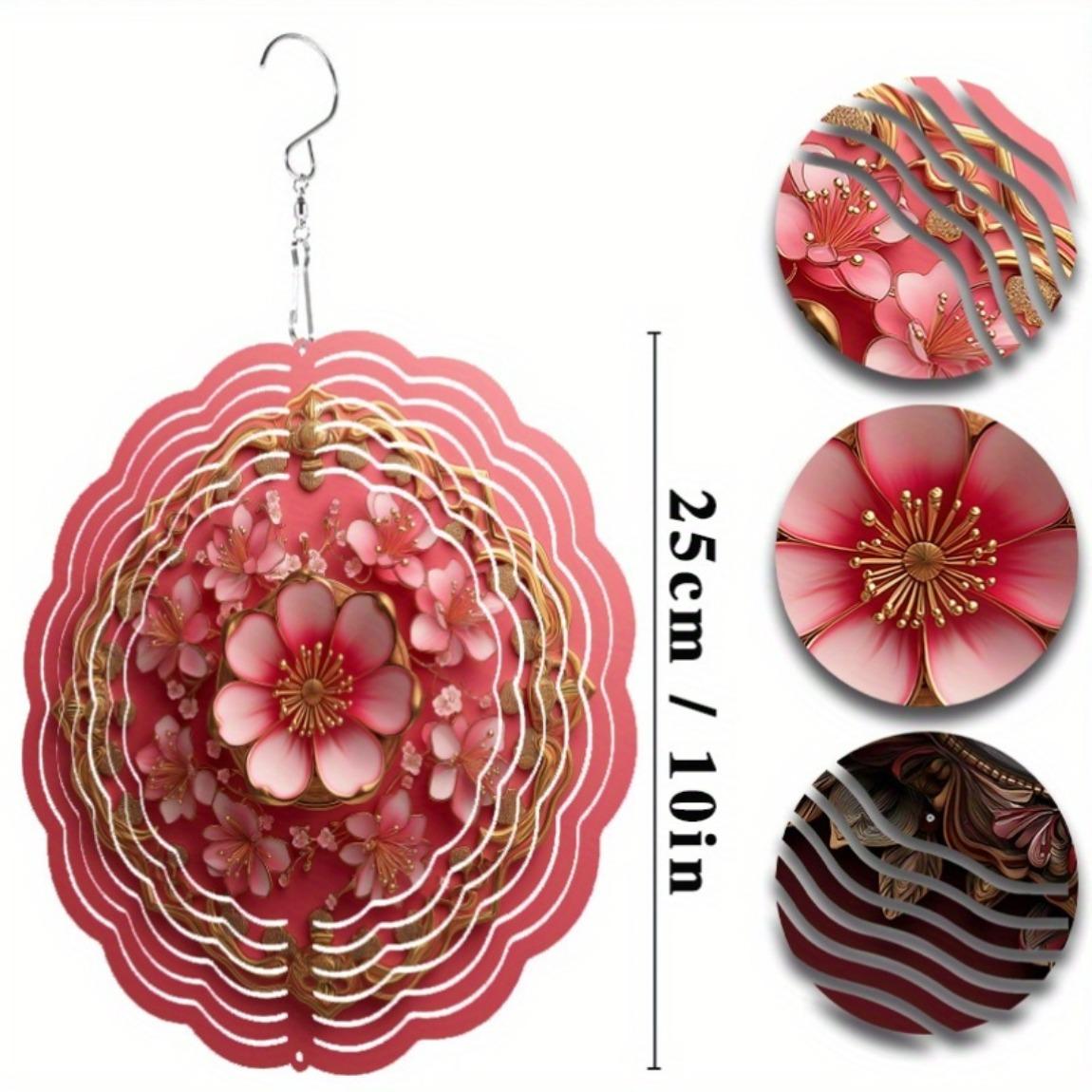 

360 Degree Rotating 10 Inch Metal Wind Spinner for Garden Balcony Decor Elegant Hanging Wind Chime No Electricity Needed Great Gift Idea 01A