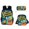 Dog Man 3Pcs Set Boy Funny Cartoon Schoolbag with Shoulder Bag Pencil Case Game Print Backpack Waterproof Children Boolbag