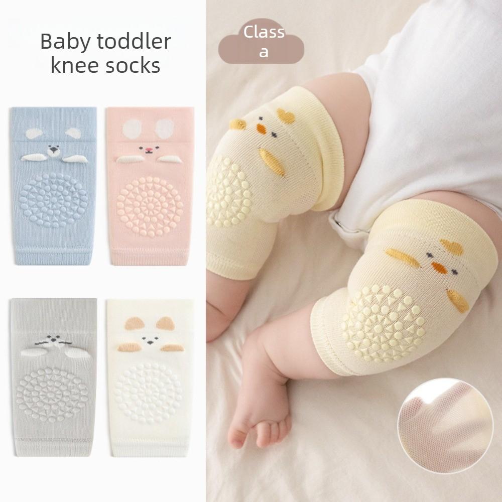 Baby Learning to Climb Knee Pads Baby Summer Mesh Children's Knee Pads Thin Cartoon Baby Learning to Climb Protective Gear Crawling Anti-drop