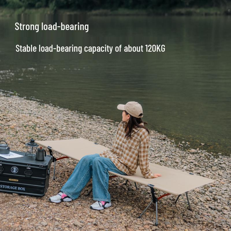 Ultra-Light Portable Aluminum Folding Camp Bed for Outdoor Camping