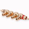 Gold Plated 1 Male To 2RCA Female Splitter Adapter Video Sound Two Way Connector Splitter Connector for Speaker