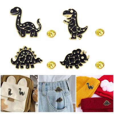 Cartoon Dinosaurier Sternbilder Emaille Brosche Mode Tier Anstecknadel Abzeichen für Rucksäcke und Hüte Bekleidungszubehör
