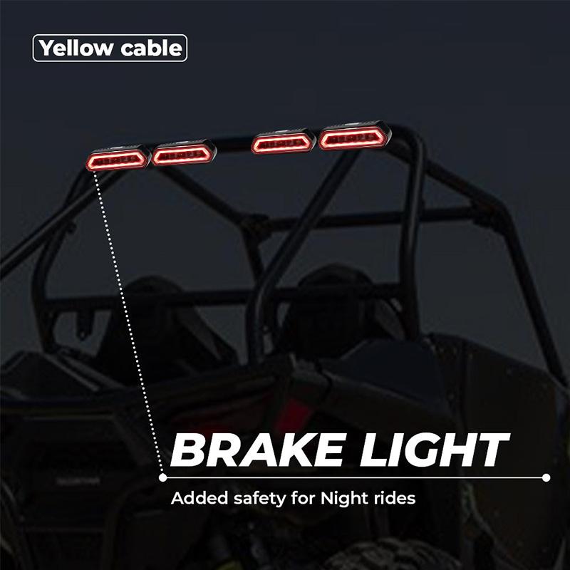High Mount Brake Light For Car ATV Polaris RZR 1000 800 900 XP Ranger Rear Chase LED Light Bar Running Brake Reverse for Can-Am