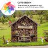 12 Pcs Colorful Windmill Toy Kids Pinwheels Handheld Garden Decorative Stakes Wind Spinners Outdoor Garden Supplies