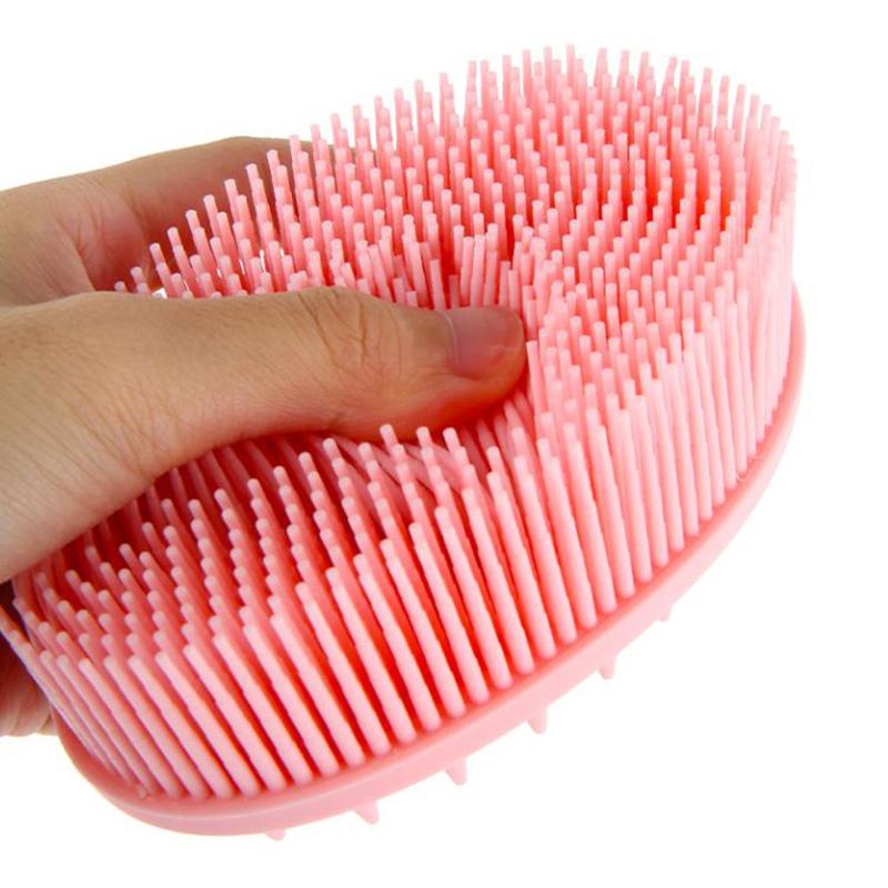 Soft Silicone Body Scrubber Exfoliating Baby Shower Gentle Spa Massage Brush Cleanser Body Wash Brush Back Scrubber Bath Tool