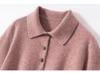 Women's 100% Cashmere Polo Neck Loose Knit Short Sleeve Sweater - Autumn/Winter New Style