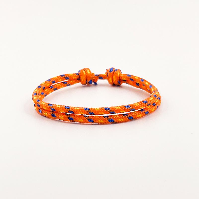 3mm Mehrfarbiges Nylon Nautisches Geflochtenes Seil Armband - Verstellbarer Layering Handmade Stil