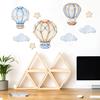 9 Pcs Wooden Star Cloud Hot Air Balloon Wall Decor Boho Nursery Hot Air Balloon Sign for Kids Bedroom Playroom Baby Shower Decoration