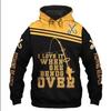 Sweat à capuche unisexe avec impression numérique 3D Motif pêcheur Luya pull de sport d'extérieur