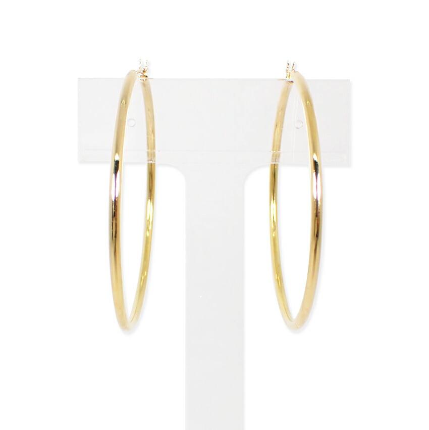 [Used] K18YG Hoop Earrings/j59-4