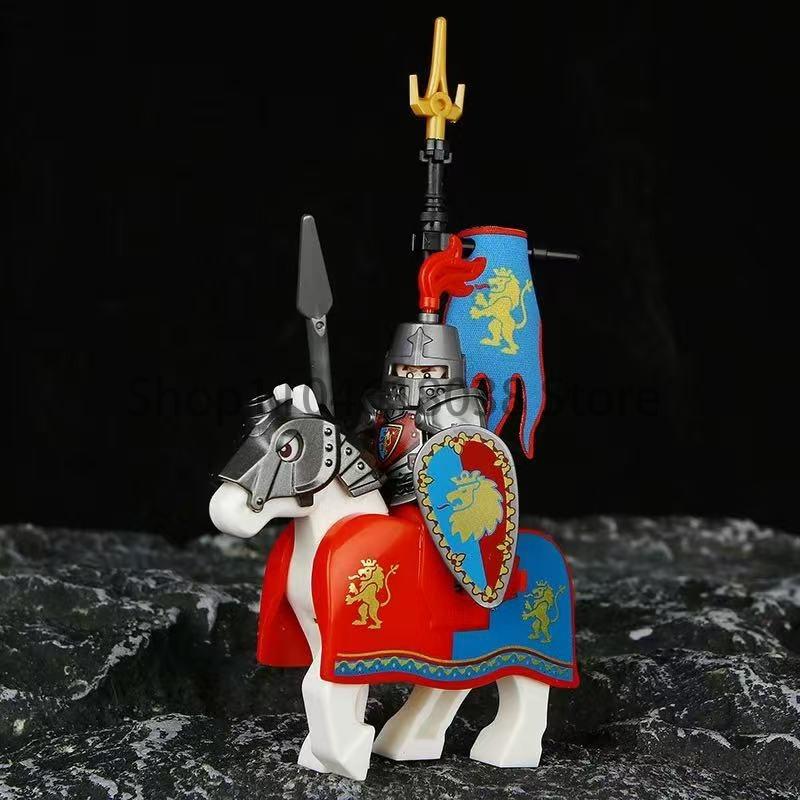 Medieval Military Noble Knights Building Blocks Figures Accessories Helmet Armor Shield Sword MOC Bricks Toys Friends Gifts