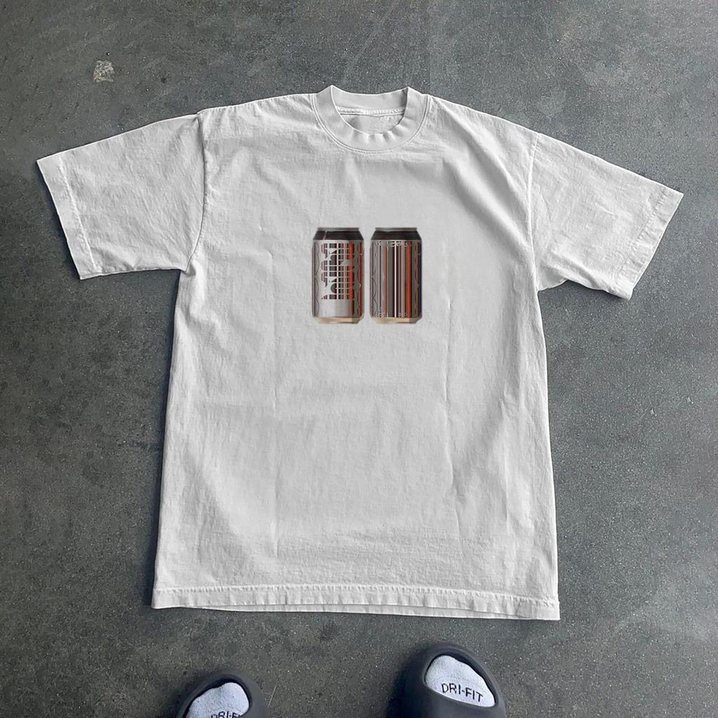 YZS American Street Style Retro Short-sleeved Hip-hop Round Neck Pure Cotton Cool Loose Couple Half-sleeved Ins Style