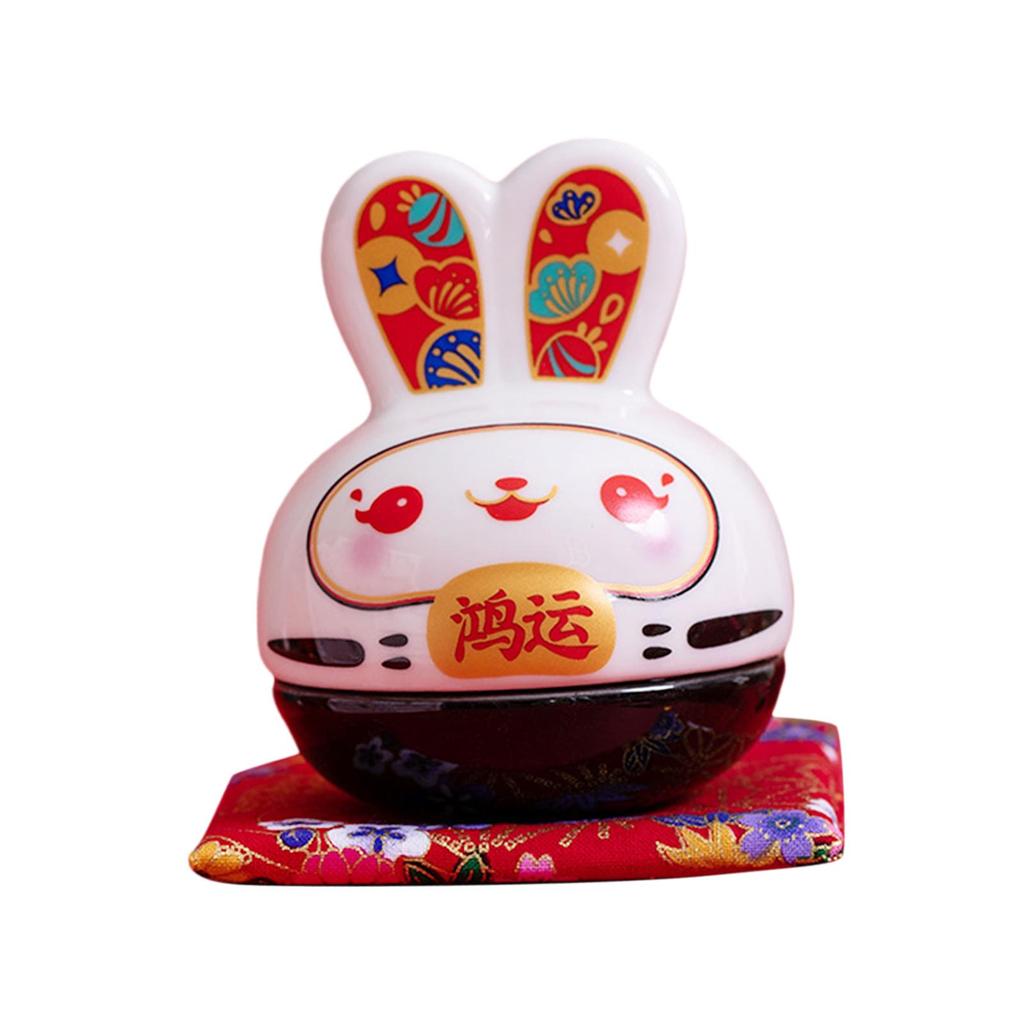 Rabbit Figurine Piggy Bank Saving Pot Jar Exquisite Decorative Container Small