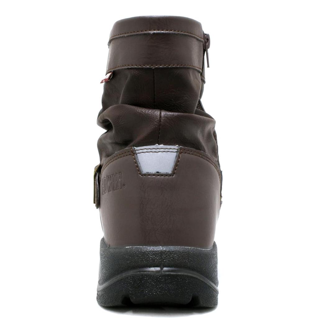 Edwin esm500 Safety Steel Toe Wide Engineer Side Zipper Dark Size Men's Boots, Cap, Width, 4E, Lightweight, Boots, Shock-Absorbing Sole, Closure,