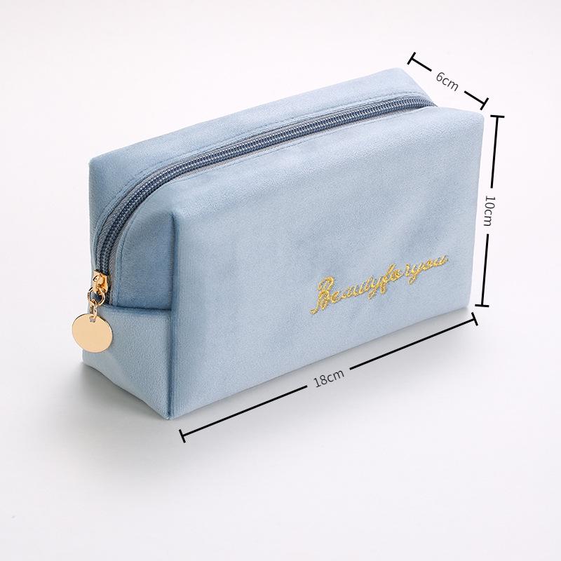 Velvet Makeup Bag Set: High-Capacity, Four-Piece Luxury Cosmetics Storage