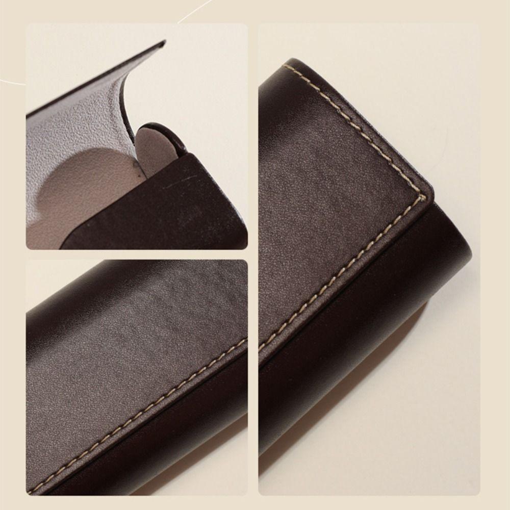 Skórzany Pu Etui na Okulary Duża Pojemność Pudełko do Przechowywania Okularów Prosta Torba na Okulary Uczniowie