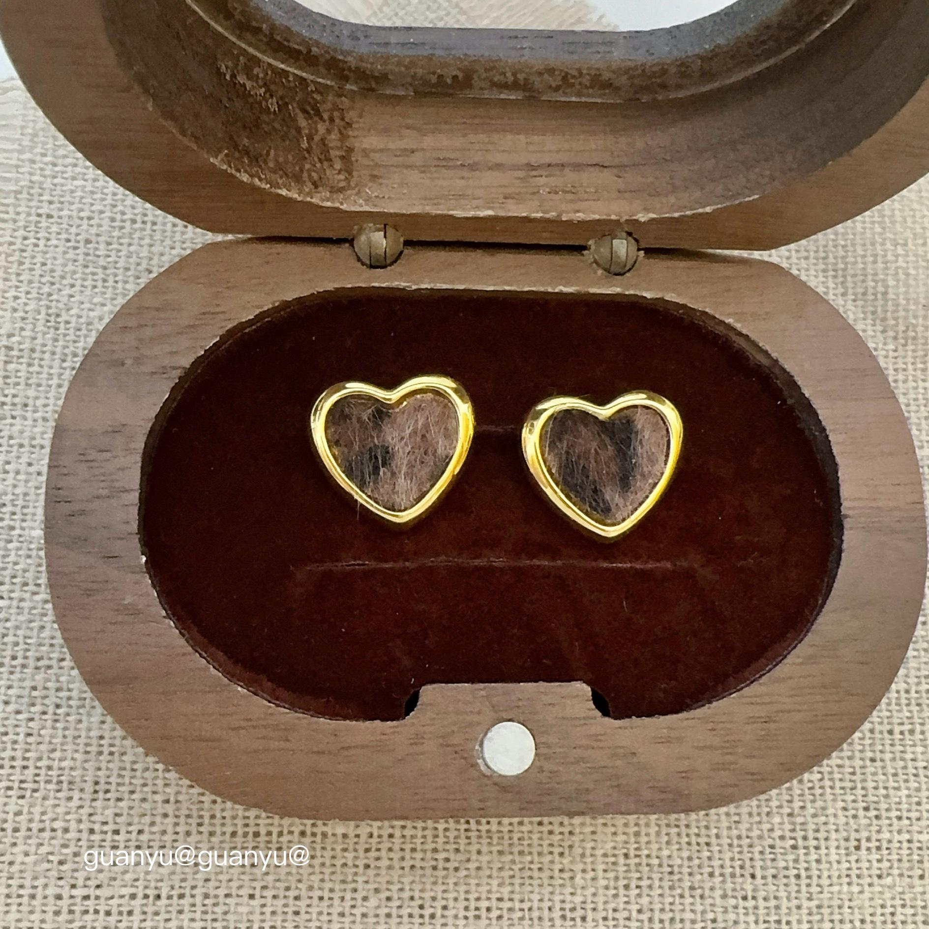 

Шикарные серьги-пусеты в виде сердца с леопардовым принтом: Милые, Универсальные, Модные Женские Украшения