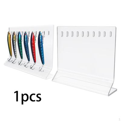 Angelköder Präsentationsständer Acryl Organizer Zubehör 10 Löcher Langlebigkeit Leichter Zugriff Köder