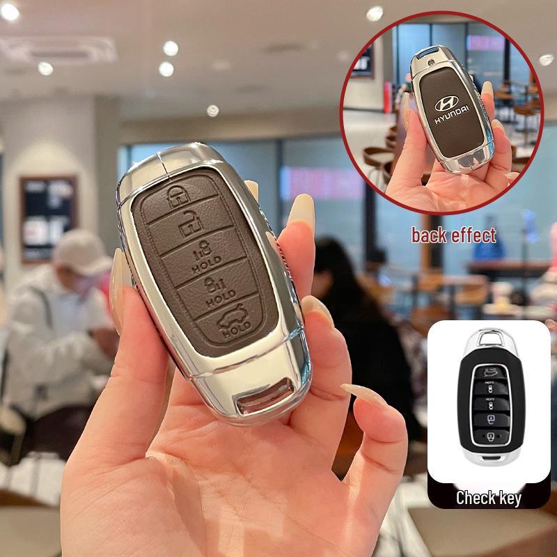 Metal Leather Protective Key Cover for 2021-22 Beijing Hyundai Custu