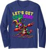 Dabbing Crawfish Costume Mardi Gras Carnival Long Sleeve T-Shirt