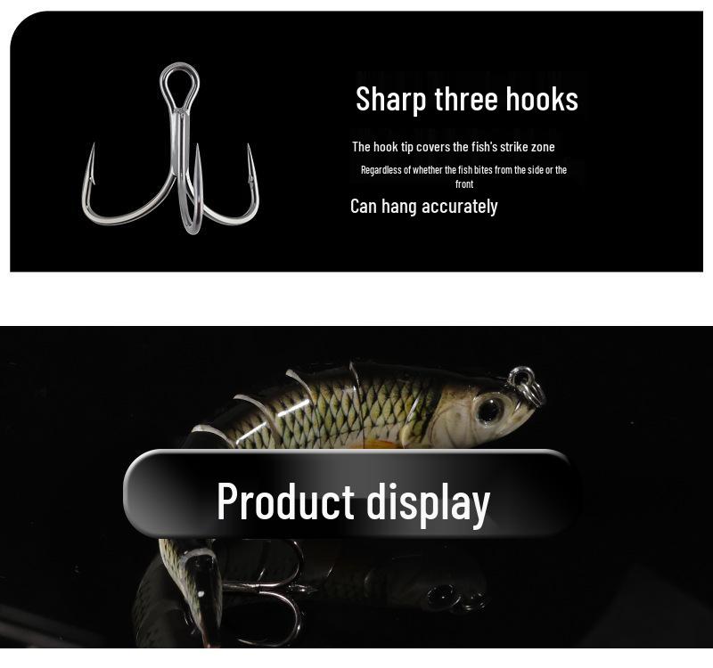 Best-Selling Realistic Multi-Jointed Fish Bait, 26g, 12cm, Eight-Section Sinking Lure for Sea Fishing