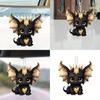 Car Decor Acrylic Flat Surface Black Dragon Pendant With Cartoon Style For Vehicle Interior Enhancement