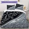 Royal Flower Pattern Bedding uilt Set uilt Cover Pillowcase Home Decoration Birthday Gift (1 * duvet cover + 2 * pillowcase without core)