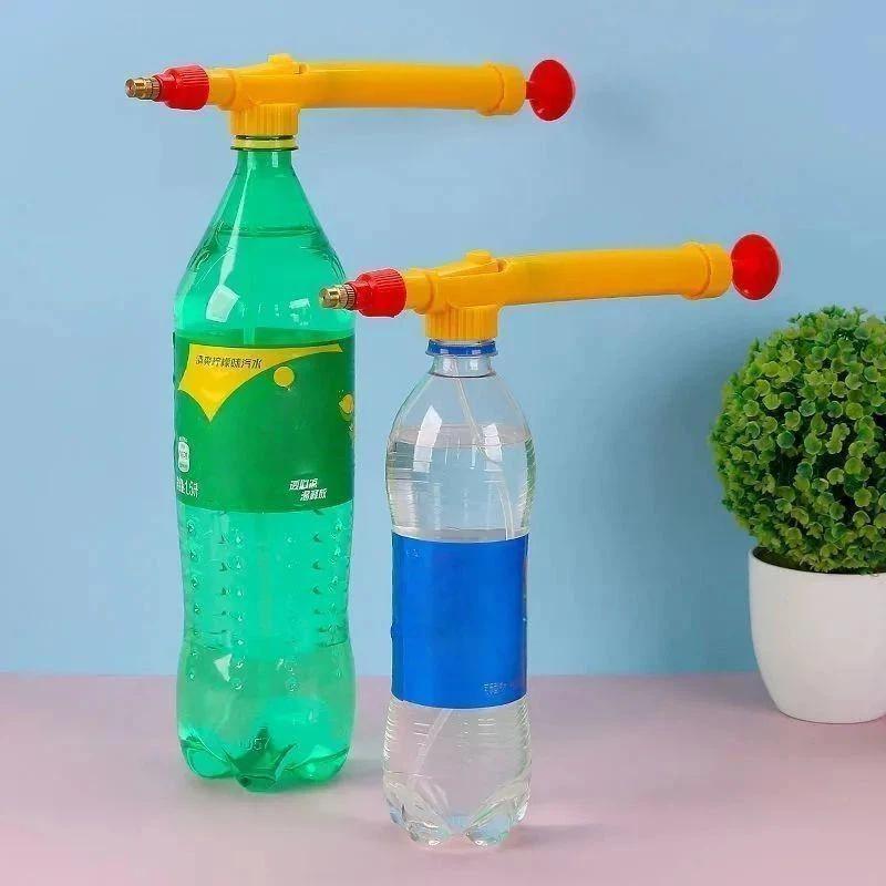 Universal Manual Bottle Sprayer Nozzle Adjustable Bottle Pressure Spray Nozzle Mist Spray Head For Garden Watering Cleaning Use