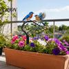 Stabiler Metall Gartenstecker Erdspieß, Vogel- und Obstbaumform, Wasserdichte Beschichtung Verdickt Einfache Montage Landschaftsbau Eisen Rasen für Außenblumen