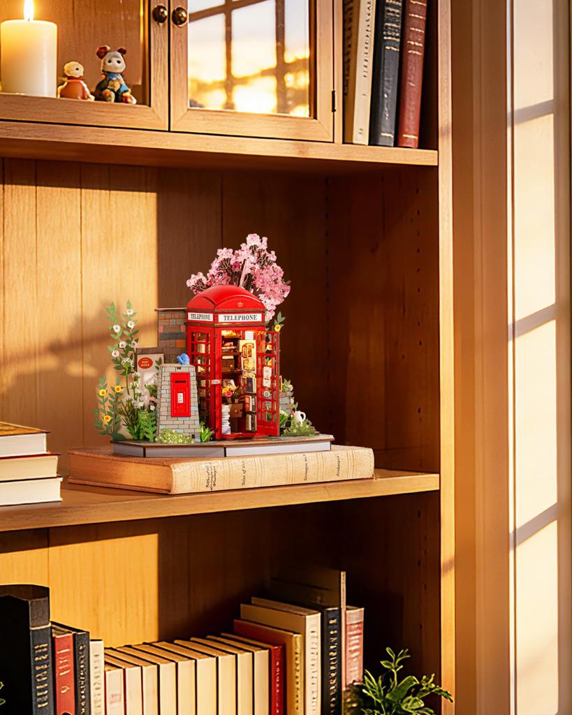 ROBOTIME Miniature House 3D Wooden Puzzle Miniature Architectural Model DIY Craft Kit Woodcraft for Girls Home Decor Gift - - Adults, Boys, - (TGS05)