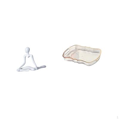 Creative Abstract Thinker Sculpture Tray for Decorative Food Serving And Bedroom Vanity Ornament