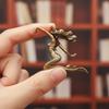 Brass Mermaid Figurine - Retro Miniature Statue for Desk & Shelf - Durable Metal Craft for Nautical Themed Decor