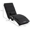 Massage Chair, Relaxation Chair, Recliner with 8 Vibration Points, 5 Modes, 56 x 168 x 84 cm, Black