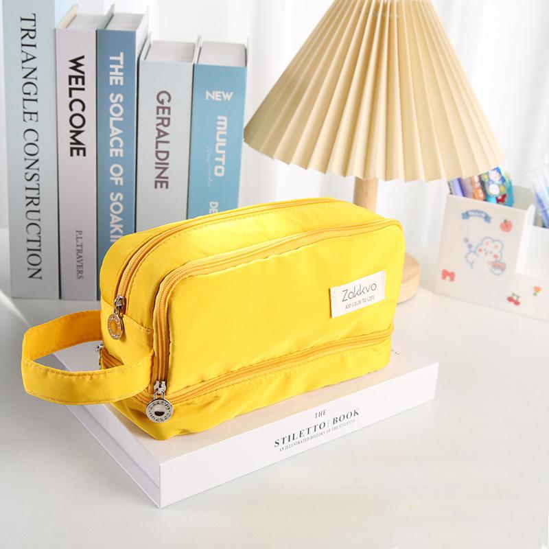 Double Layer Simple Stationery Case Large Capacity Student For School Kids Office