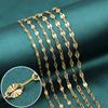 2025 Neu 14 Karat Vergoldet Funkelnde Lippenkette Permanente Gliederkette Rolle für Halskette Armband DIY Schmuckherstellung Zubehör Damen