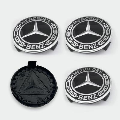 4 vnt. 75 mm ABS juodos automobilio ratlankių centriniai dangteliai Rato stebulės dangteliai Mercedes Benz A B C E S CLA CLK ML GLK GLA GLB GLC KLASĖMS Priedai