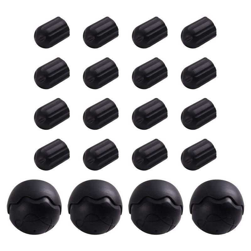 T02C!Piedini a Sfera in Gomma Stabilizzanti(4 pezzi) Per Sedia da Campeggio Helinox Sedia da Esterno Tappo Gamba Nero