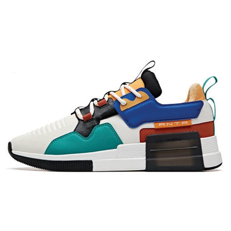 

New Anta Rubik s Cube Non slip Lightweight Low top Casual Shoes Men s White Orange Blue 11948888-8 43