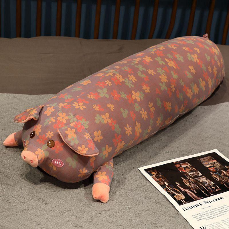 Cute Pig Cartoon Three-layer Yarn Toys Stuffed Soft Sleeping Long Pillow Nice Bed Pillow Cushion Kids Birthday Gift 90-150cm